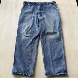 Union Line Carpenter Jeans Mens 42x32 Blue Denim Relaxed Straight Workwear USA